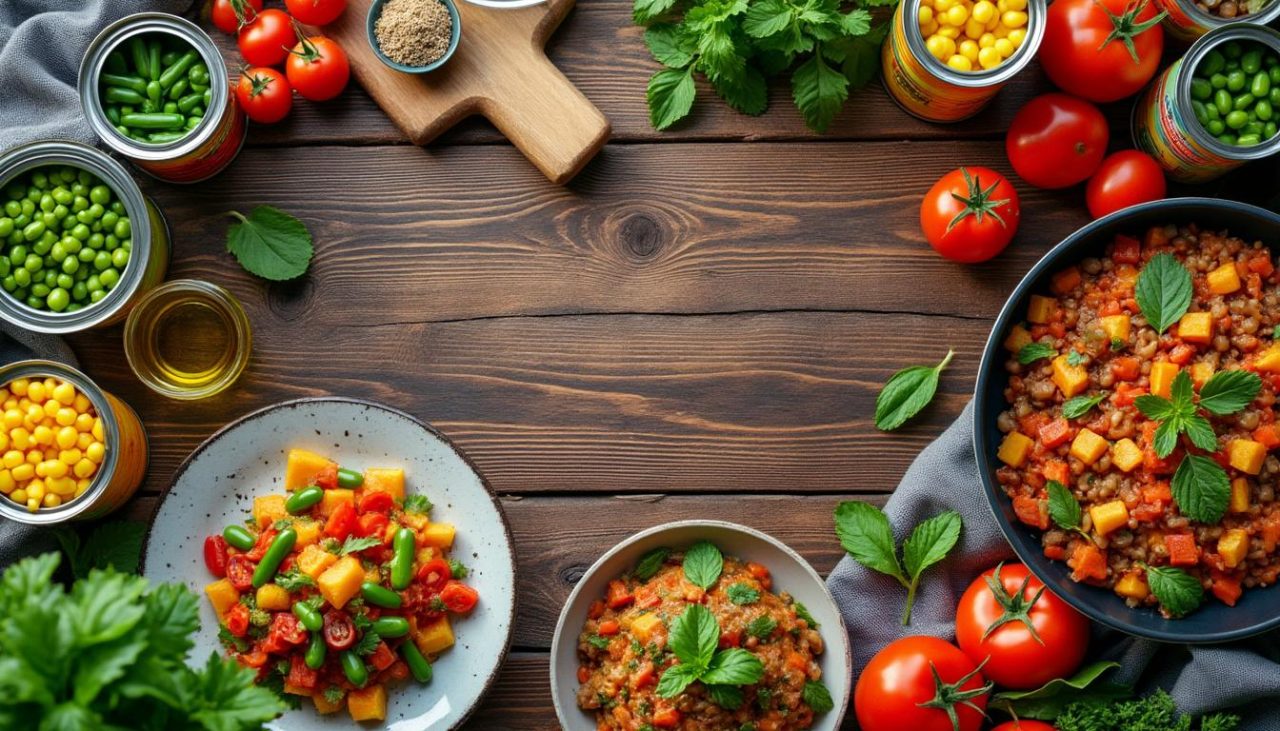 découvrez des recettes simples et rapides utilisant des conserves de légumes pour des repas savoureux et pratiques au quotidien.