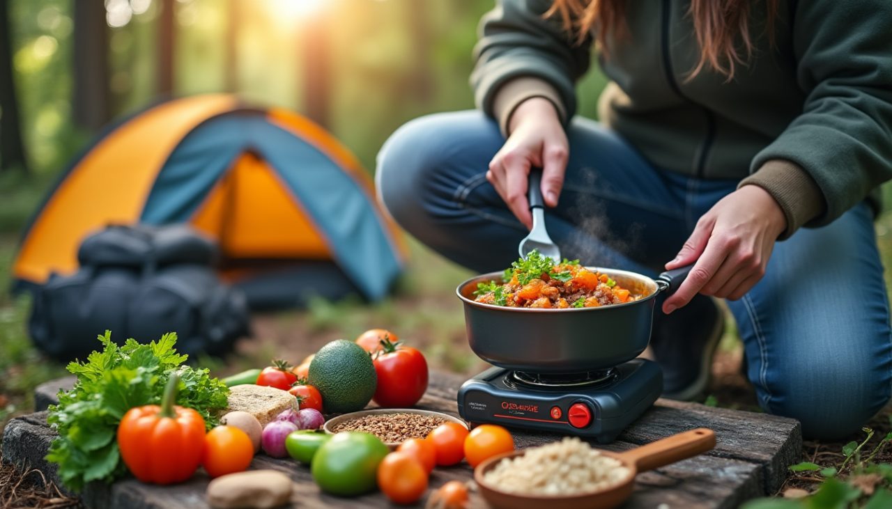 découvrez comment préparer facilement des repas complets et savoureux en utilisant un petit réchaud de camping, idéal pour vos aventures en plein air.