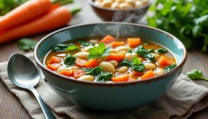 préparez une soupe nutritive et savoureuse en seulement 15 minutes grâce à cette recette express, idéale pour un repas rapide et équilibré.